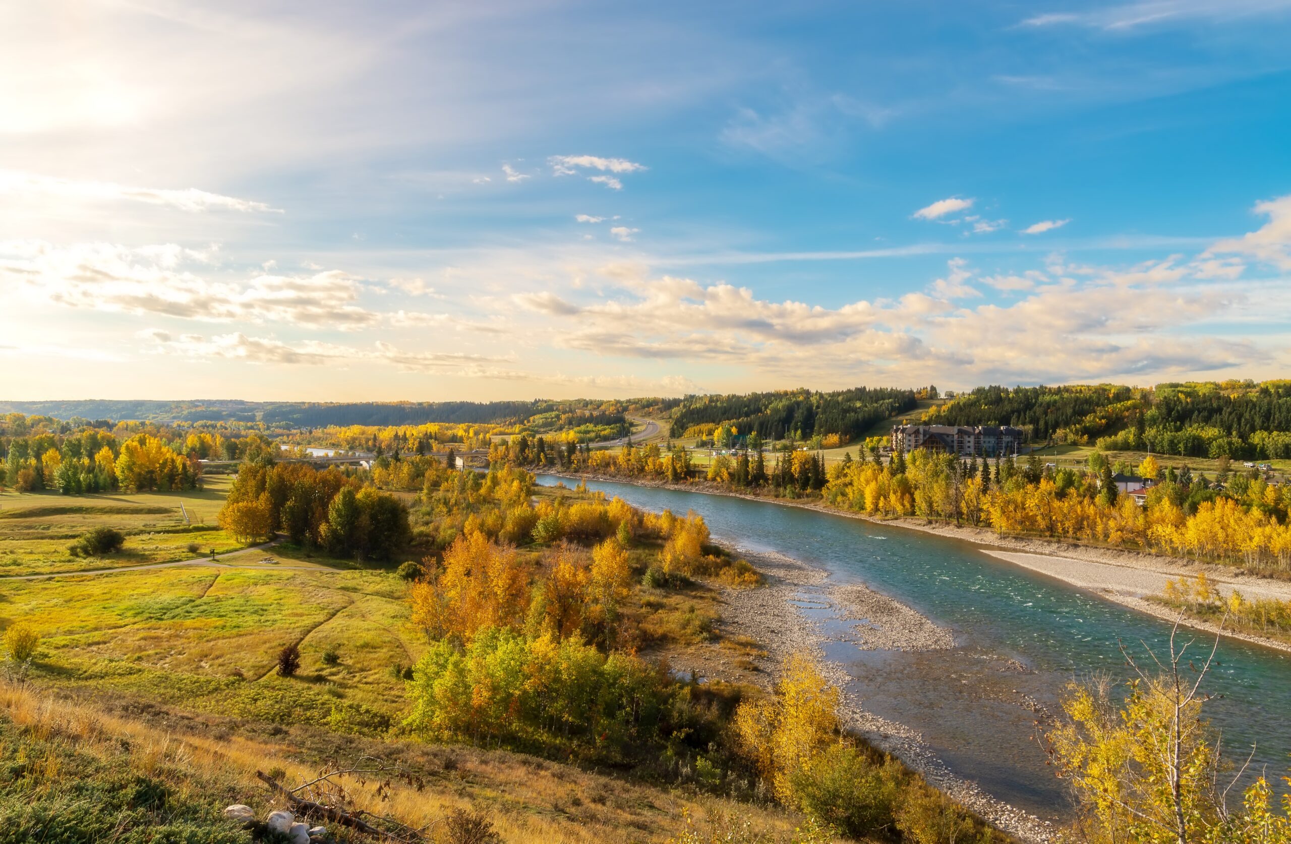 Fall Landscape By The Bow River